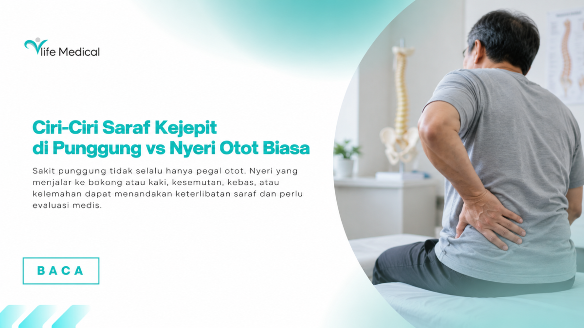 ciri-ciri saraf kejepit di punggung